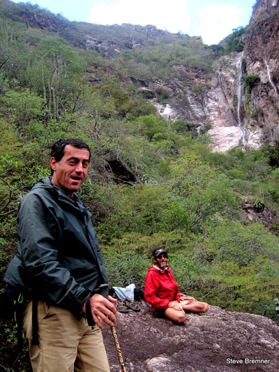 Inner hot sTop part of waterfalls from Flying Saucer Rock